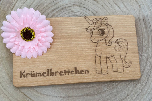 Frühstücksbrettchen "Krümelbrettchen" mit Wunschtiermotiv