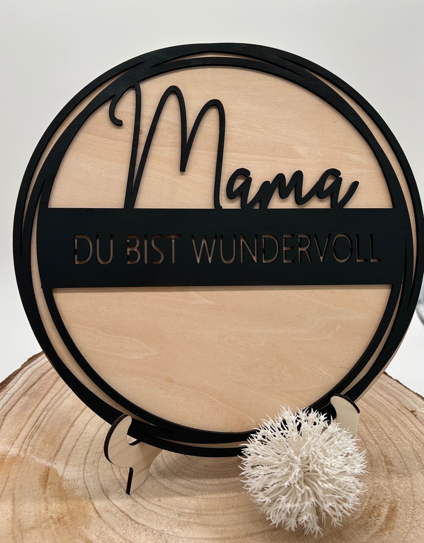 Wanddekoration "MAMA DU BIST WUNDERVOLL"