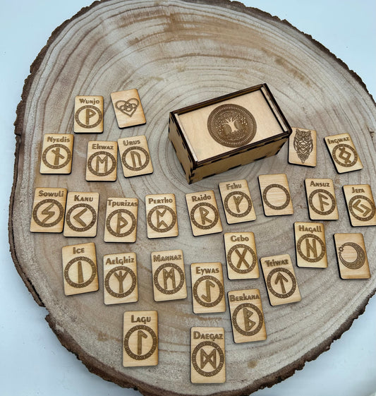 Runensteine mit Box
